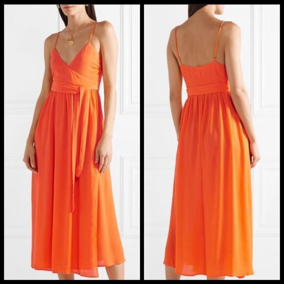 💕MARA HOFFMAN SWIM💕 Alma Sleeveless Wrap Front Maxi Dress ~ Orange Small S - Picture 3 of 16